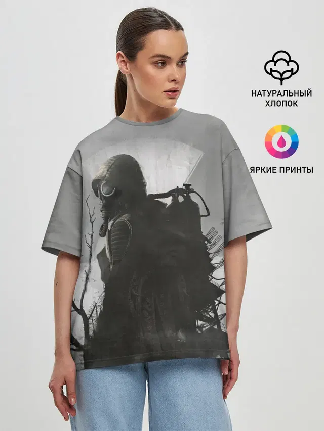 Женская футболка оверсайз