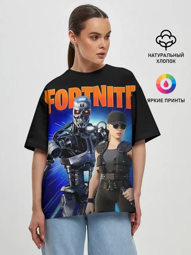 Женская футболка оверсайз