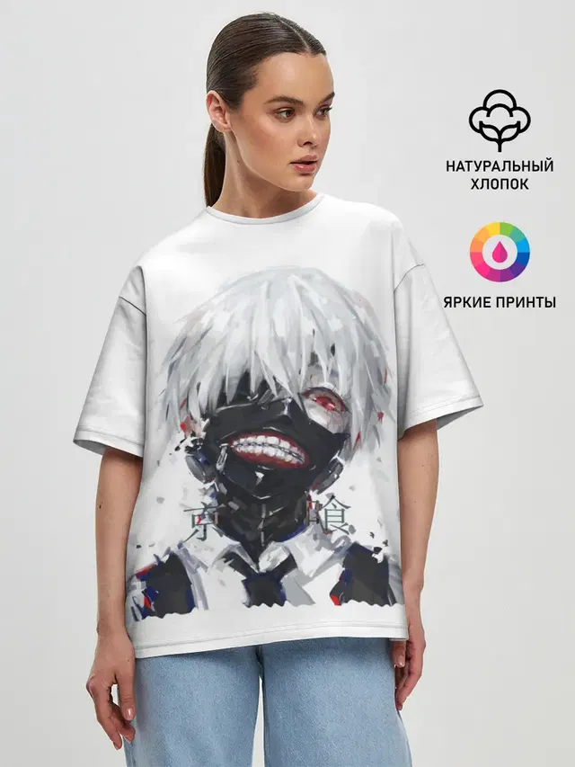 Женская футболка оверсайз
