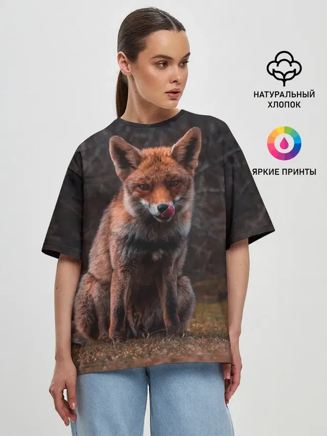 Женская футболка оверсайз