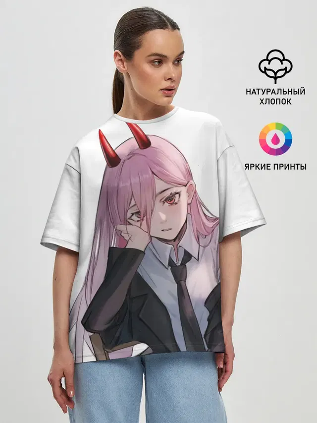 Женская футболка оверсайз