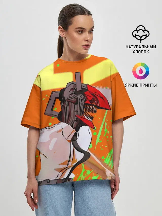 Женская футболка оверсайз