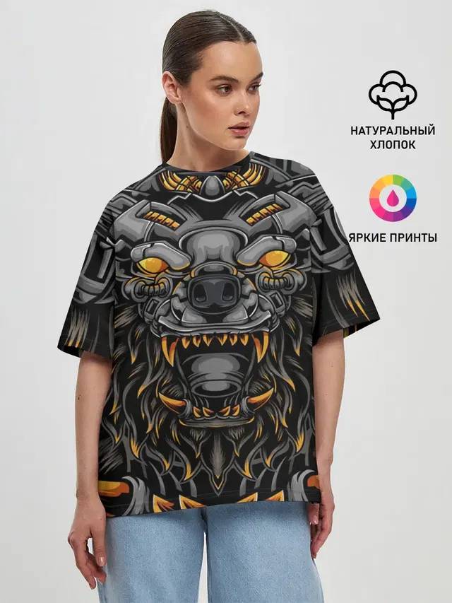Женская футболка оверсайз
