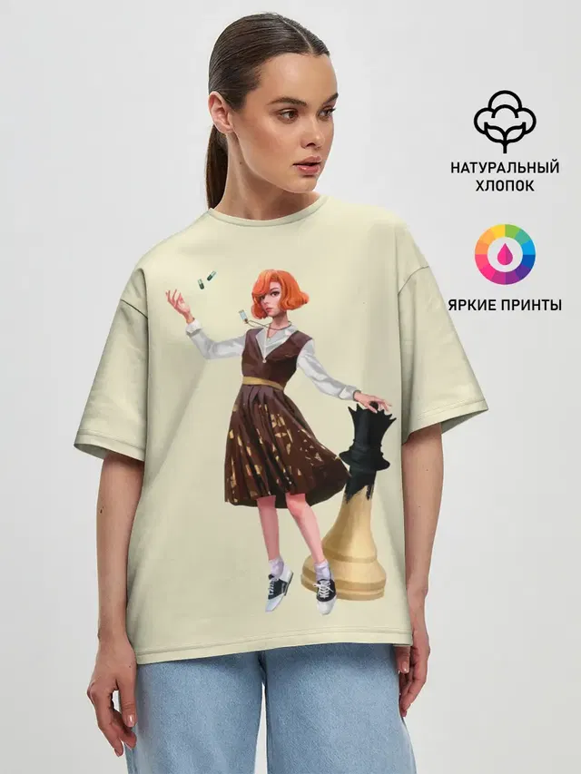 Женская футболка оверсайз
