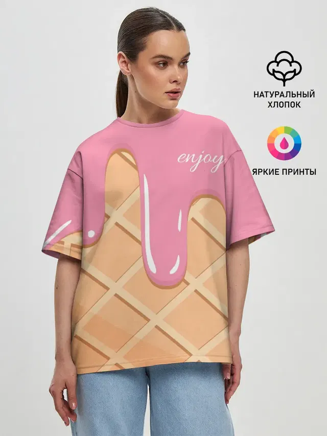 Женская футболка оверсайз