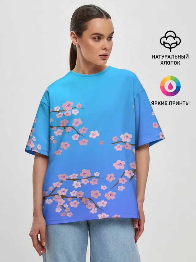 Женская футболка оверсайз