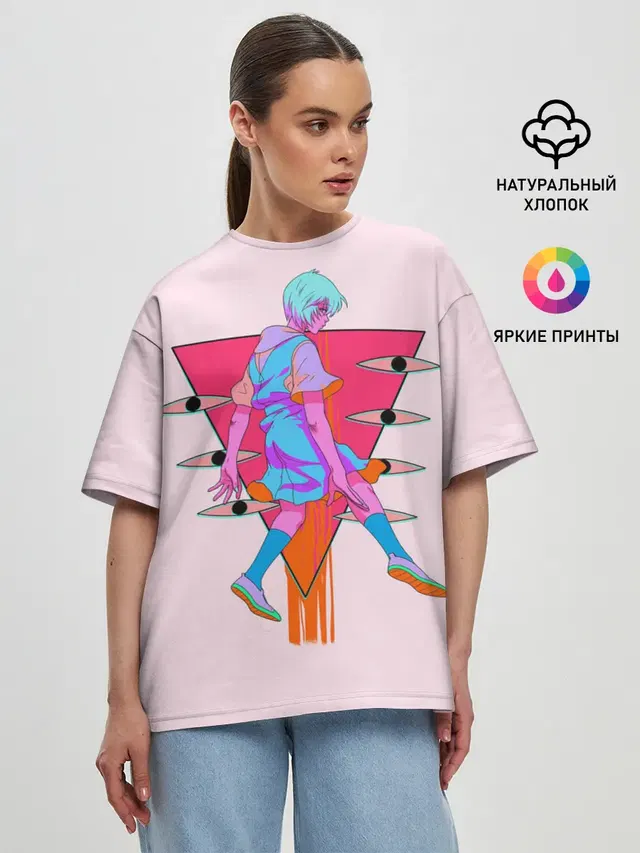 Женская футболка оверсайз