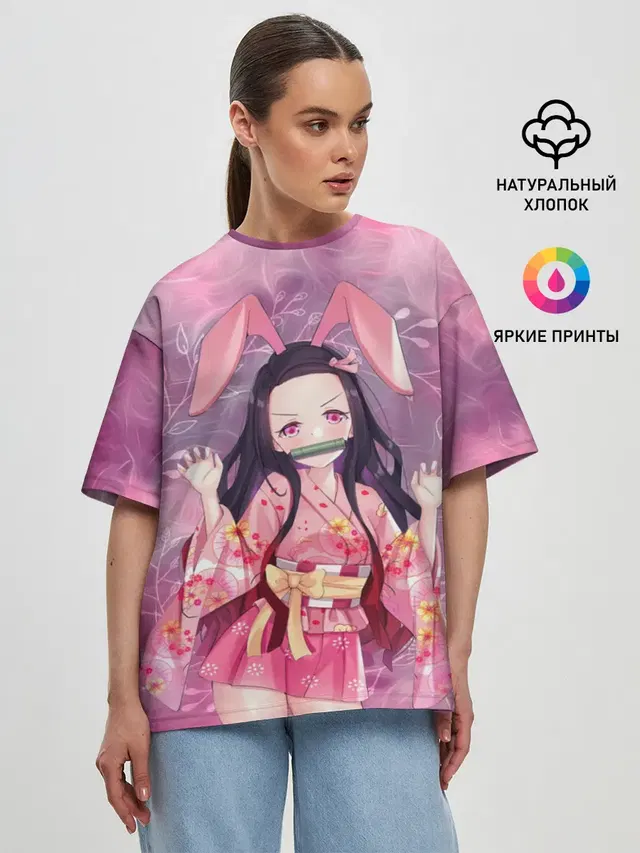 Женская футболка оверсайз