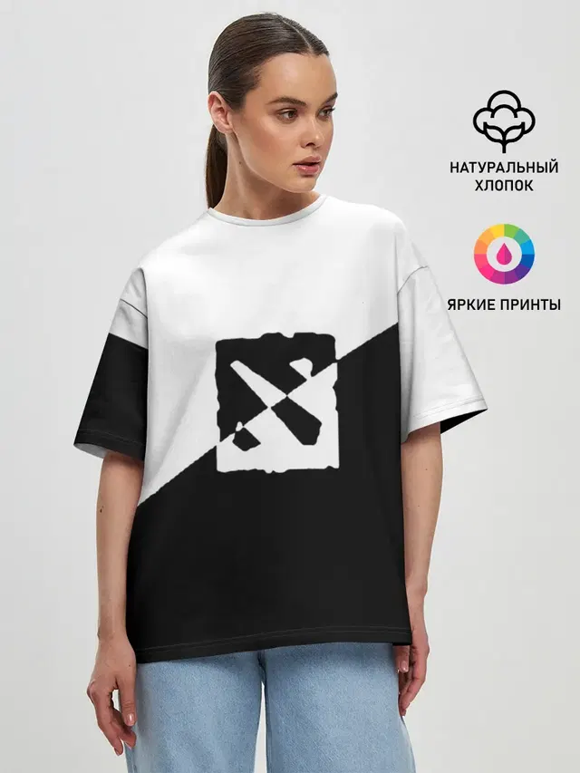 Женская футболка оверсайз