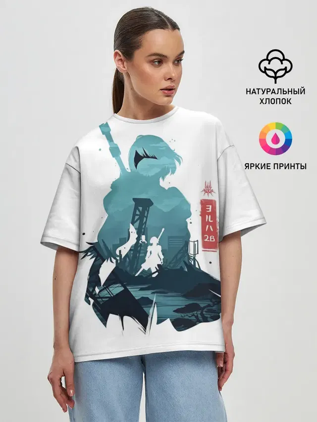 Женская футболка оверсайз