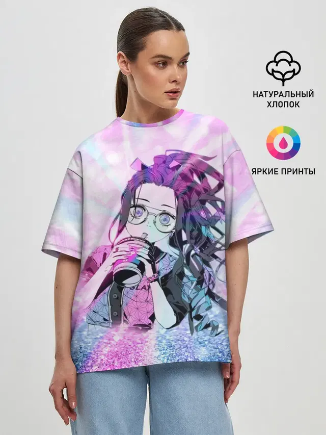 Женская футболка оверсайз