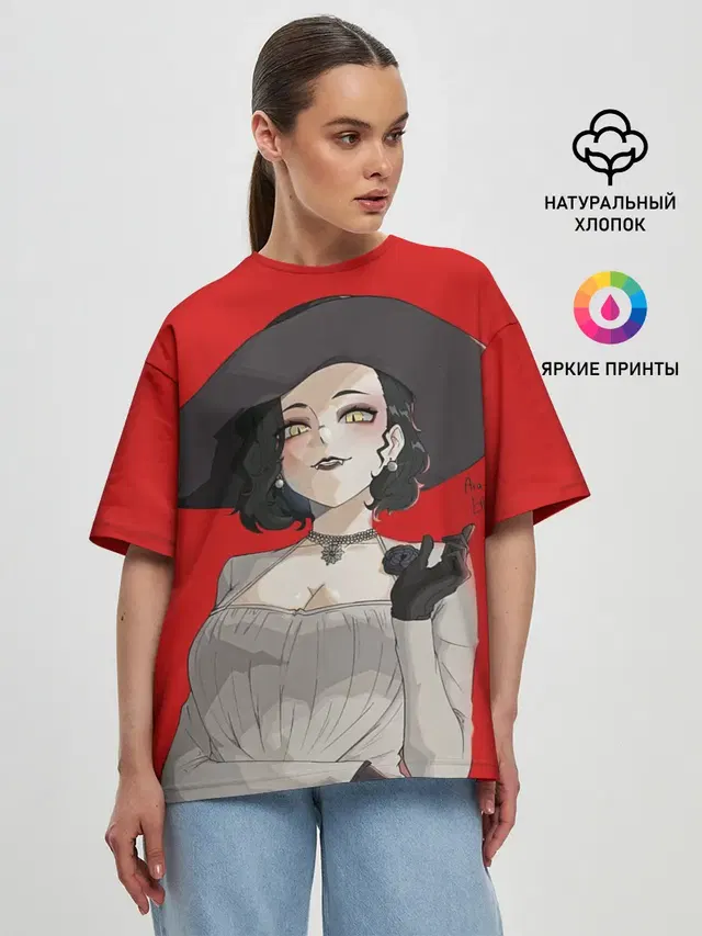 Женская футболка оверсайз