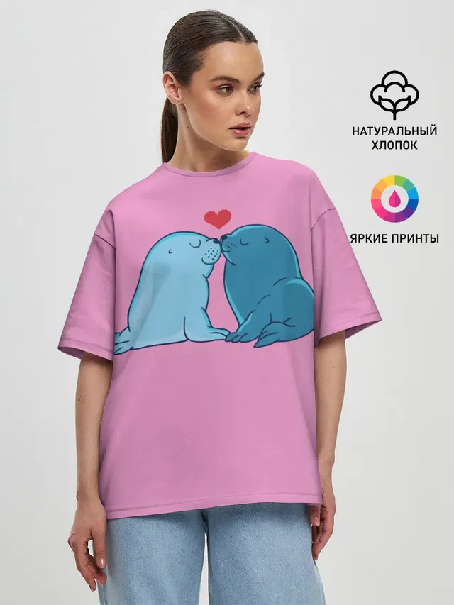 Женская футболка оверсайз