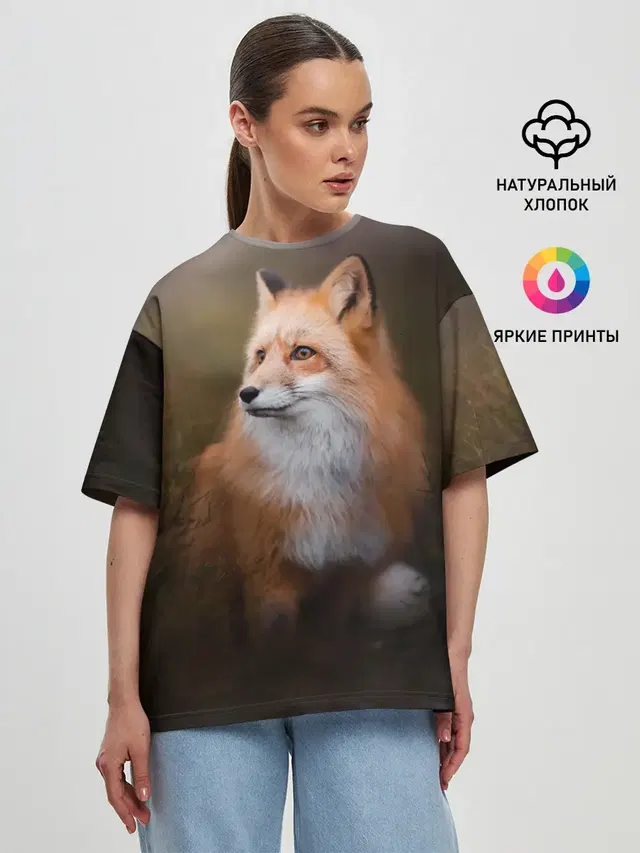 Женская футболка оверсайз