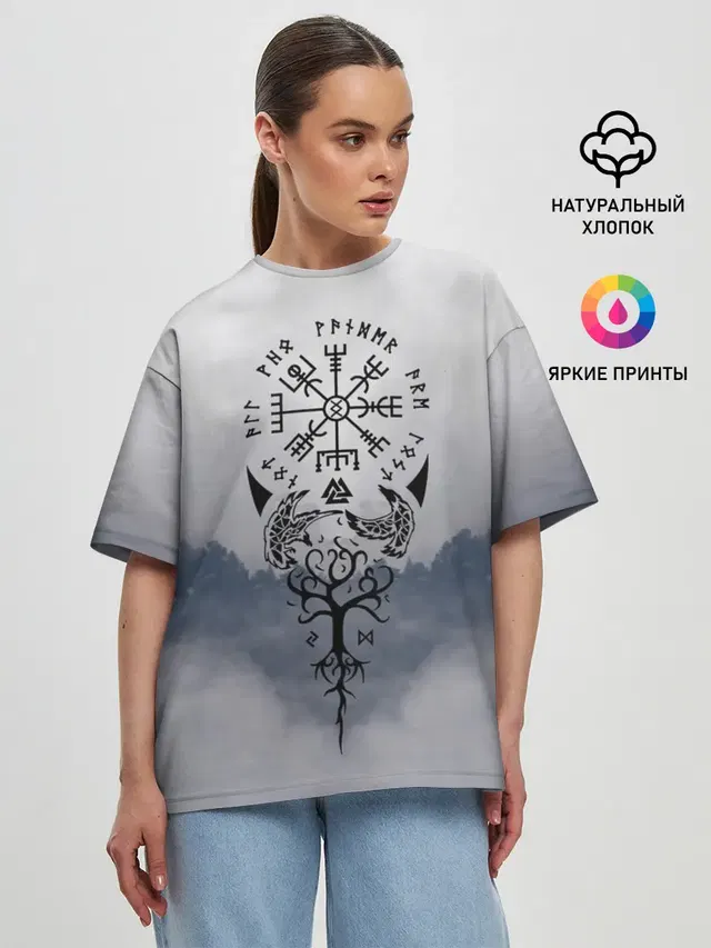 Женская футболка оверсайз