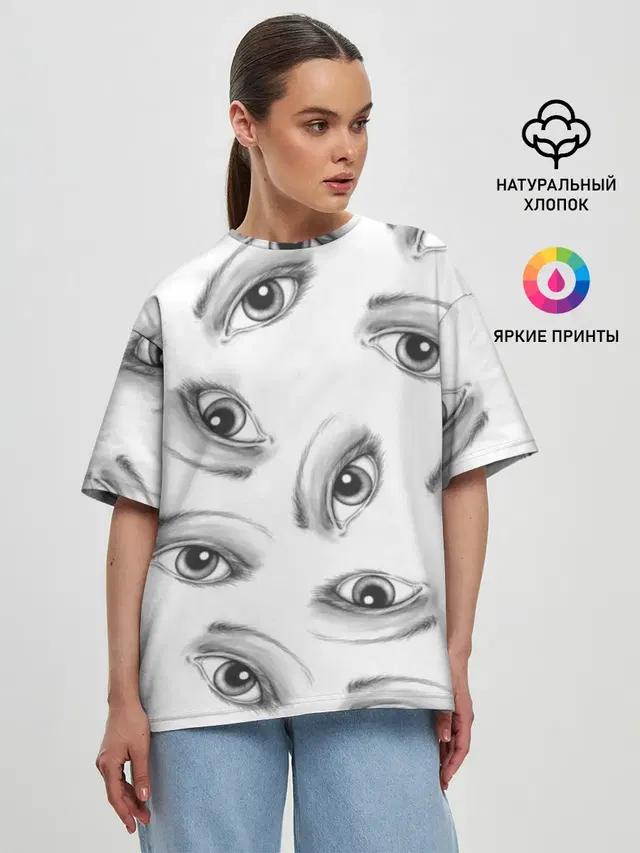 Женская футболка оверсайз