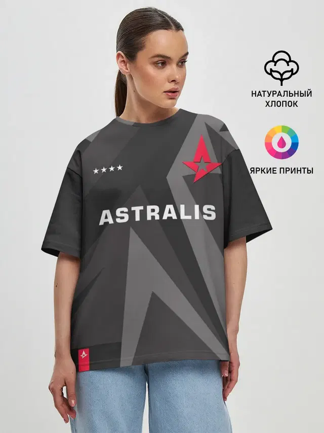 Женская футболка оверсайз с принтом «Counter-Strike — Astralis - Jersey Pro»