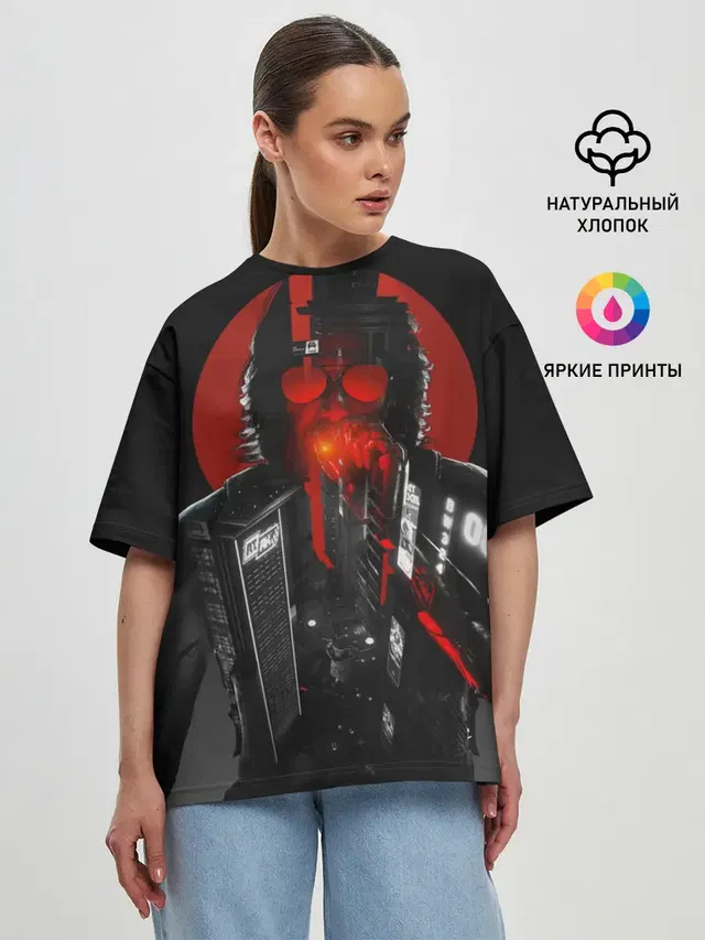 Женская футболка оверсайз