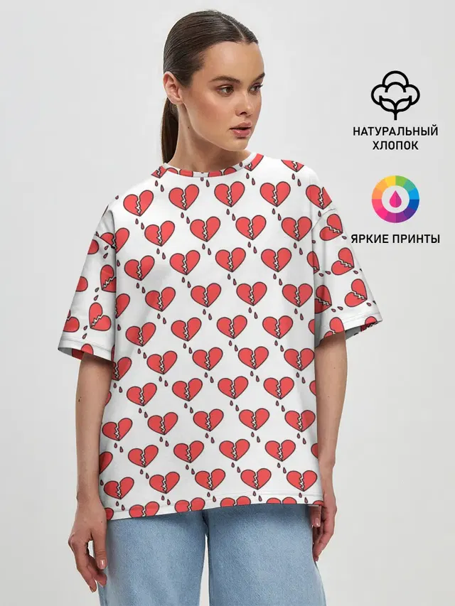Женская футболка оверсайз
