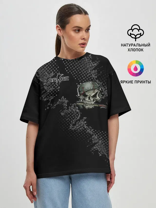 Женская футболка оверсайз