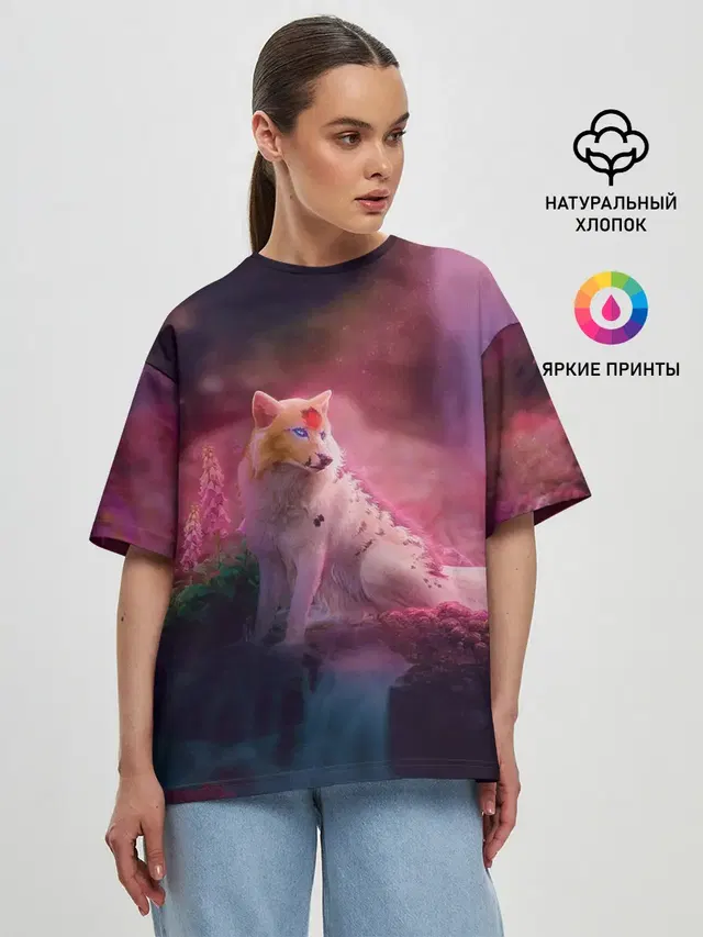 Женская футболка оверсайз