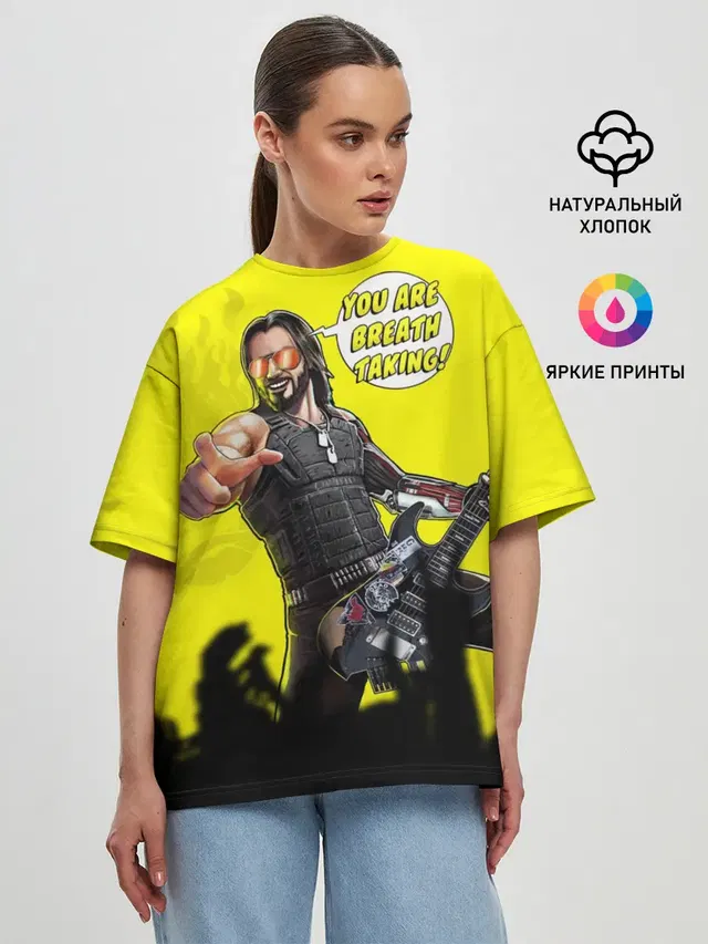 Женская футболка оверсайз