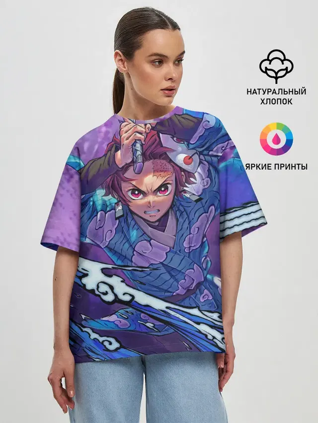 Женская футболка оверсайз