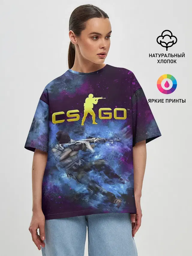 Женская футболка оверсайз