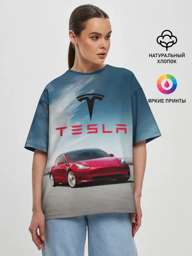 Женская футболка оверсайз