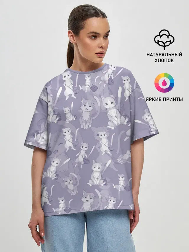 Женская футболка оверсайз