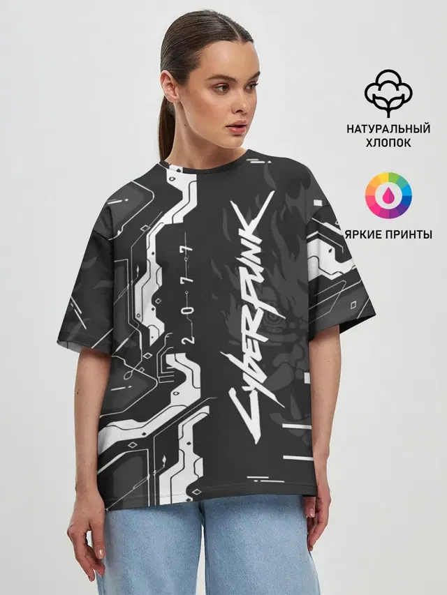 Женская футболка оверсайз