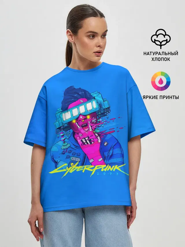 Женская футболка оверсайз