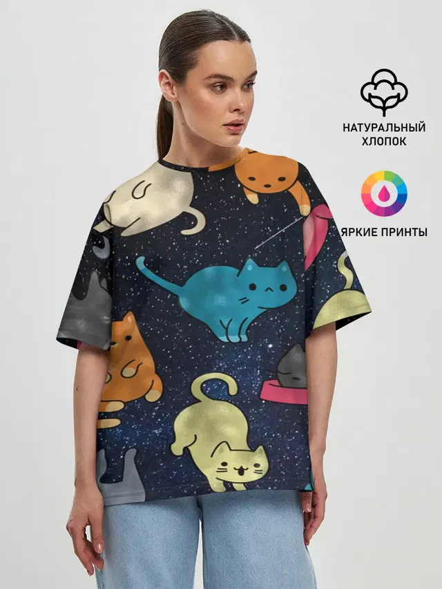 Женская футболка оверсайз