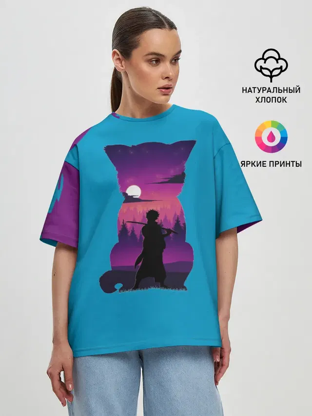 Женская футболка оверсайз