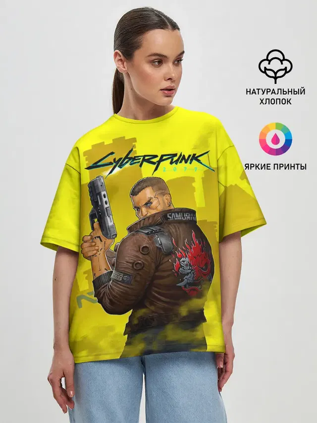 Женская футболка оверсайз