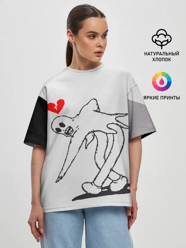Женская футболка оверсайз