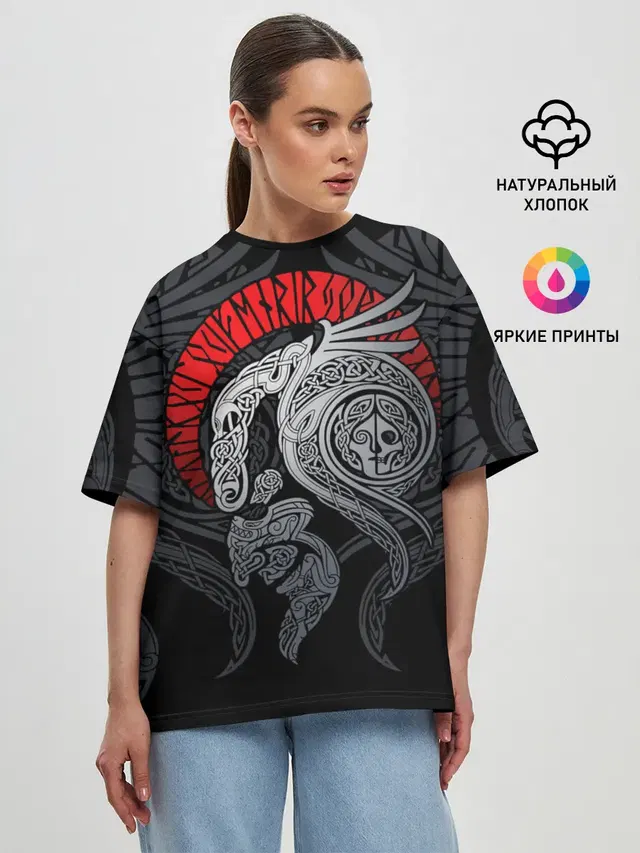 Женская футболка оверсайз