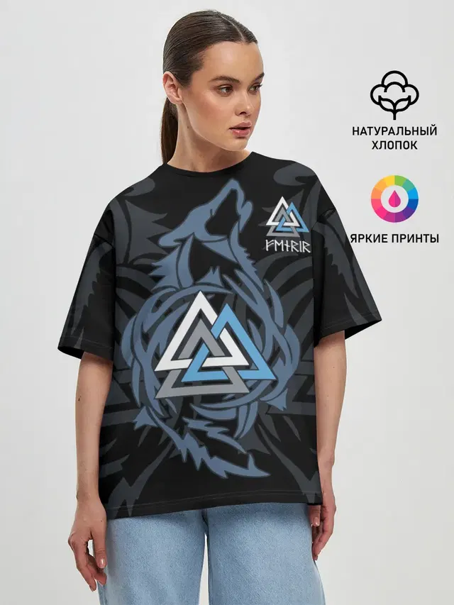 Женская футболка оверсайз