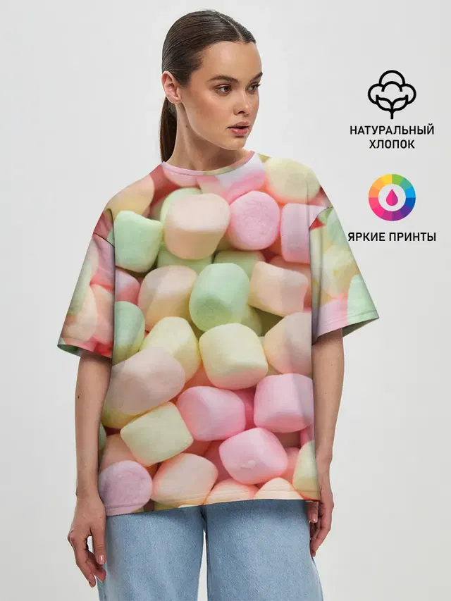 Женская футболка оверсайз
