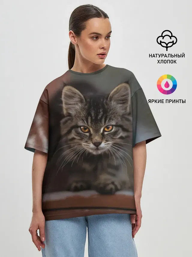 Женская футболка оверсайз