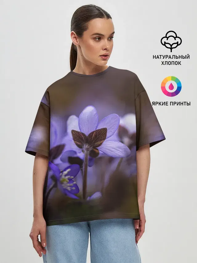 Женская футболка оверсайз