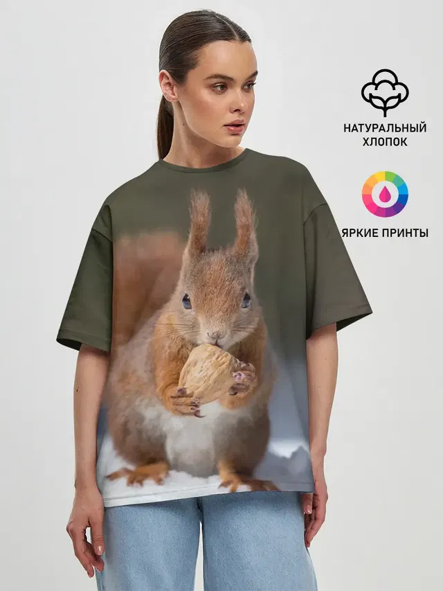 Женская футболка оверсайз