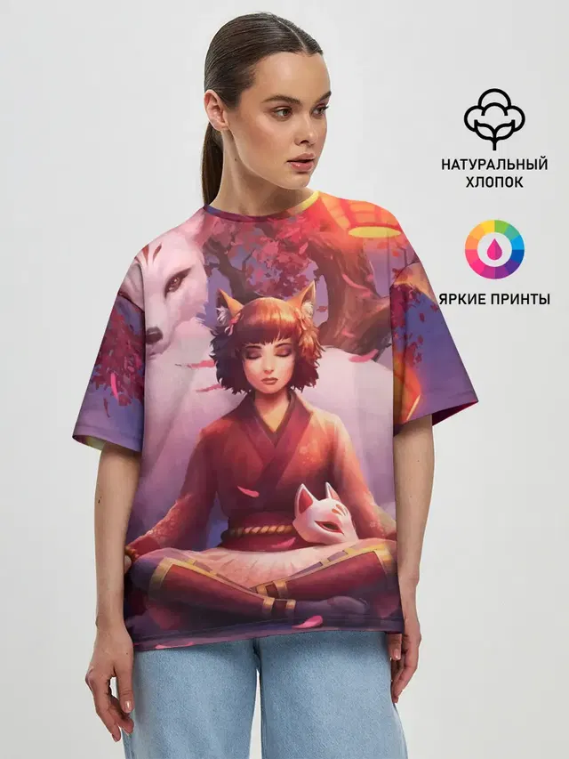 Женская футболка оверсайз