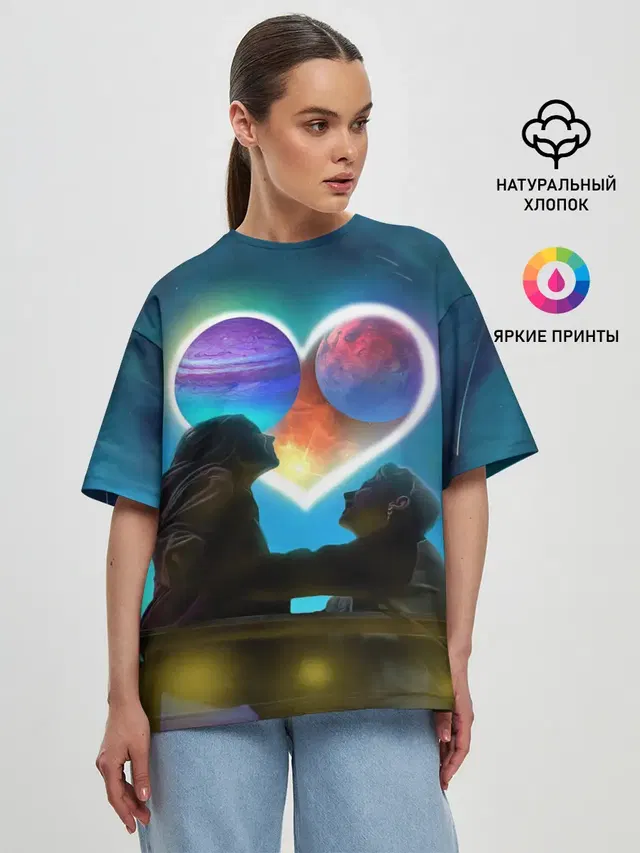 Женская футболка оверсайз