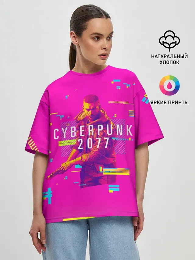 Женская футболка оверсайз