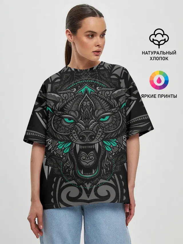 Женская футболка оверсайз
