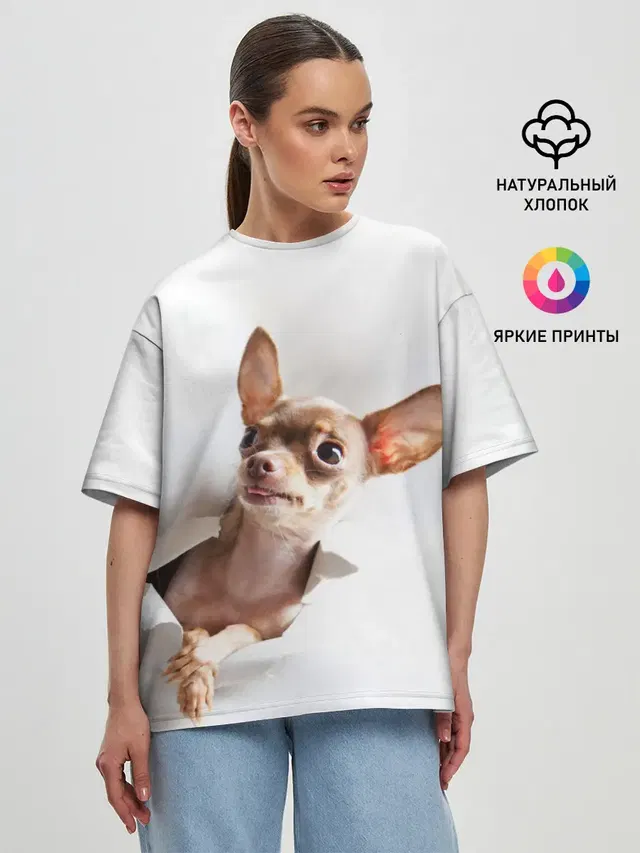 Женская футболка оверсайз