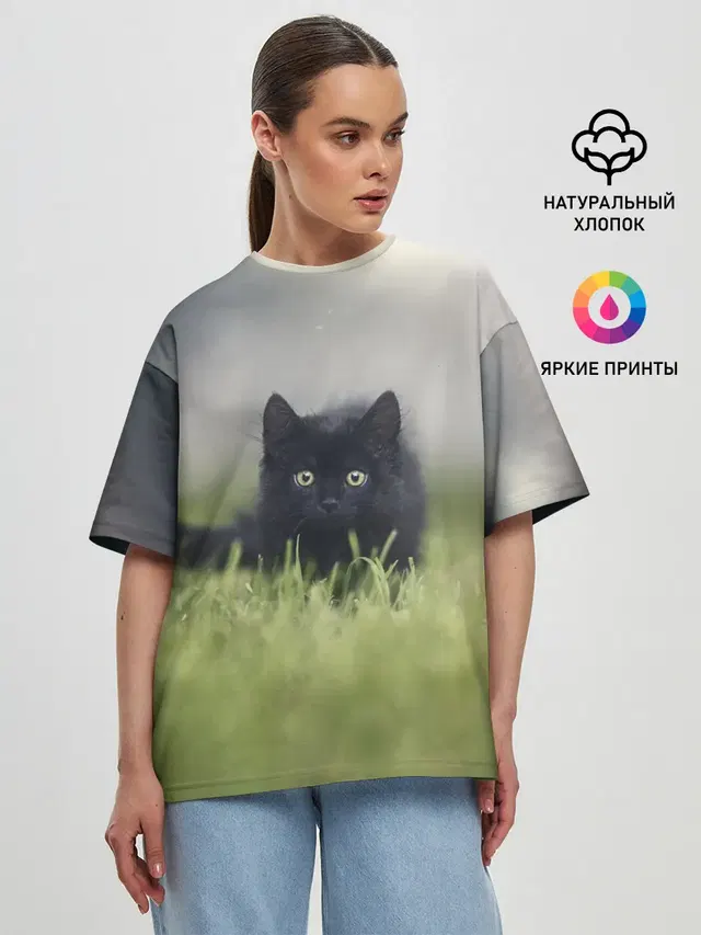 Женская футболка оверсайз