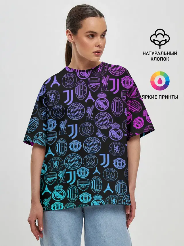 Женская футболка оверсайз