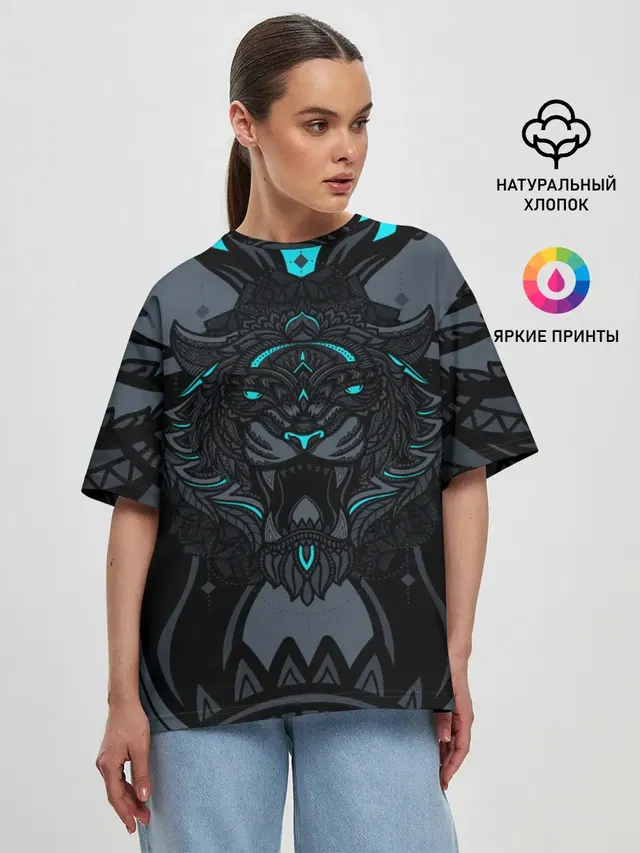 Женская футболка оверсайз